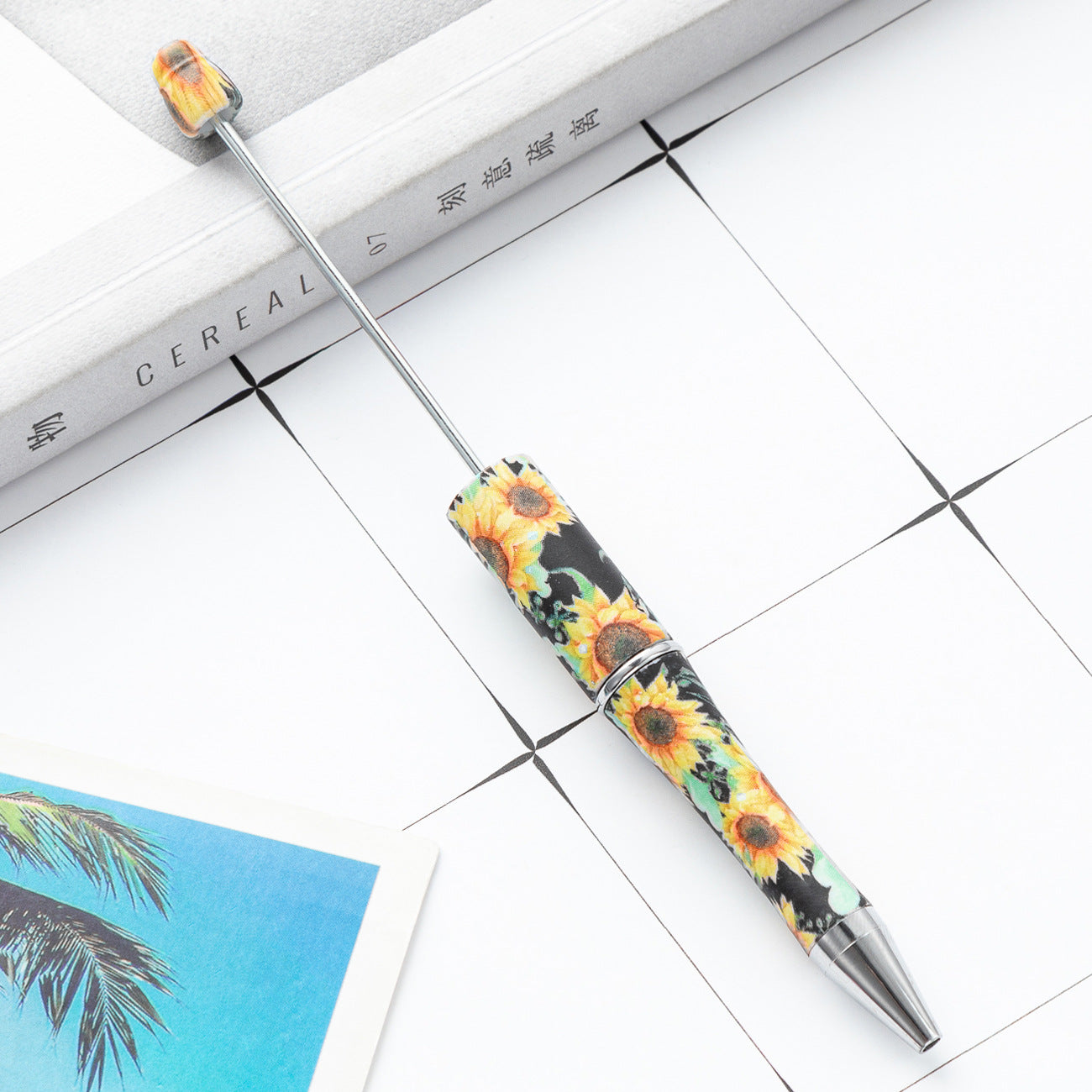 Wholesale Beadable Pens Cow Print Leopard Print Christmas Plastic Pen DIY for Beaded